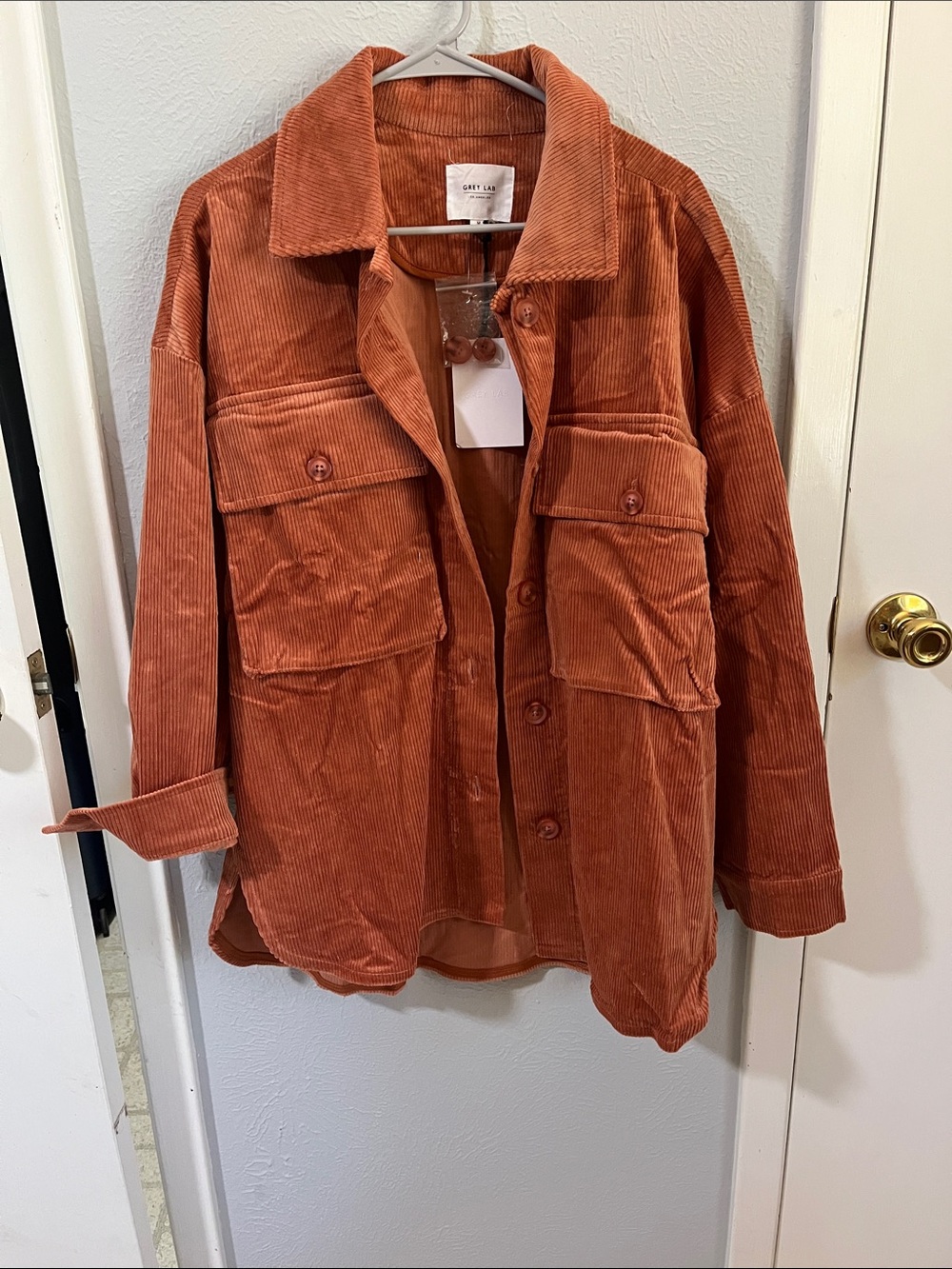 GREY LAB Rust Corduroy Utility Jacket
